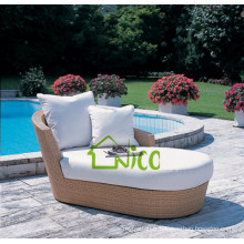 SL- (66) meuble de patio extérieur Canapé en rotin en PE avec lit / canapé-lit